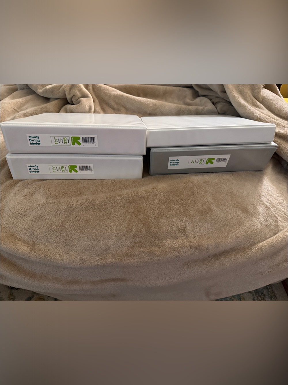 White 3-Ring Binders Set of 4